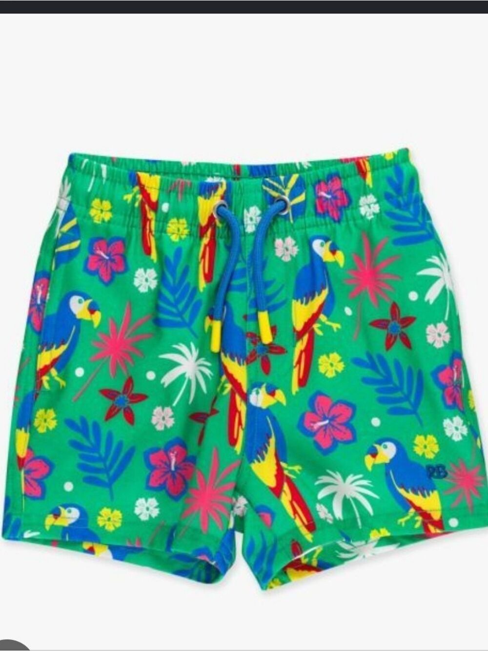 Boys Parrot Palms Performance Hybrid Swim Trunks Sz 4T NWT